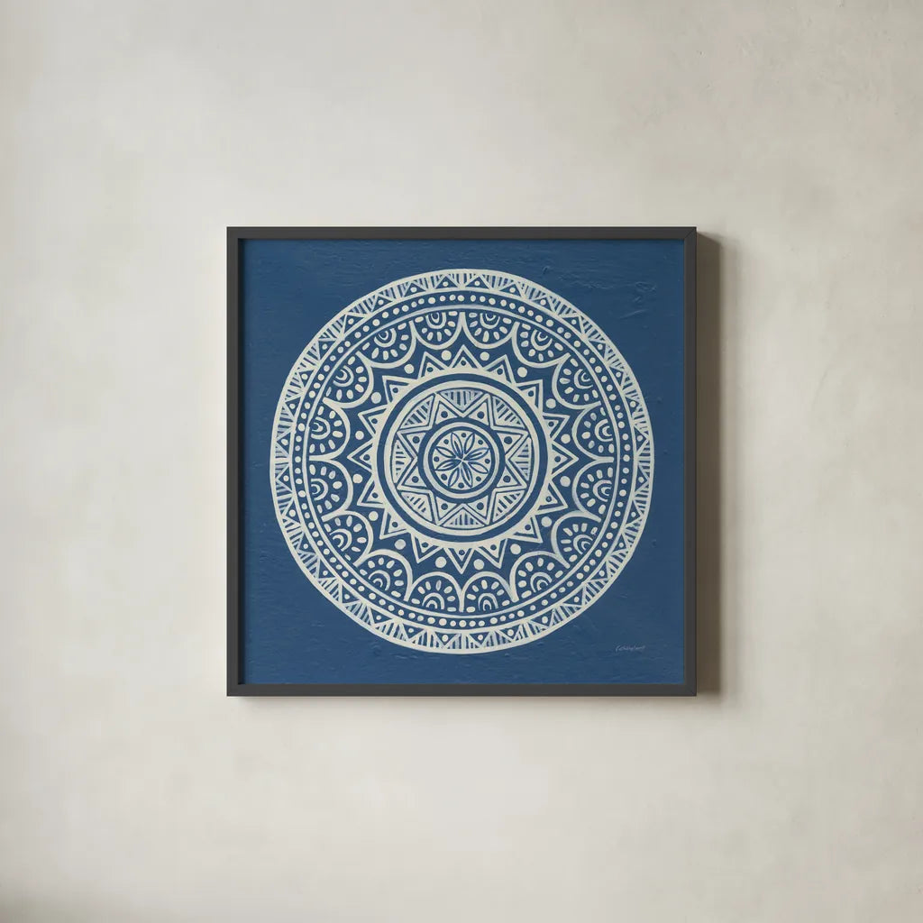 Circle Designs II by Kathrine Lovell. Shown in a sleek black glass frame for a contemporary gallery look. Available as an archival giclee rolled canvas, fine art paper, or poster print. SKU 32446a.