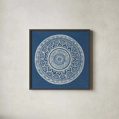 Circle Designs II by Kathrine Lovell. Shown in a sleek black glass frame for a contemporary gallery look. Available as an archival giclee rolled canvas, fine art paper, or poster print. SKU 32446a.