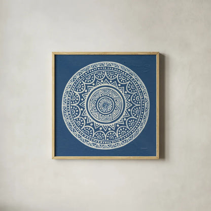 Circle Designs II by Kathrine Lovell. Shown in a natural wood glass frame for a timeless modern aesthetic. Available as an archival giclee rolled canvas, fine art paper, or poster print. SKU 32446a.
