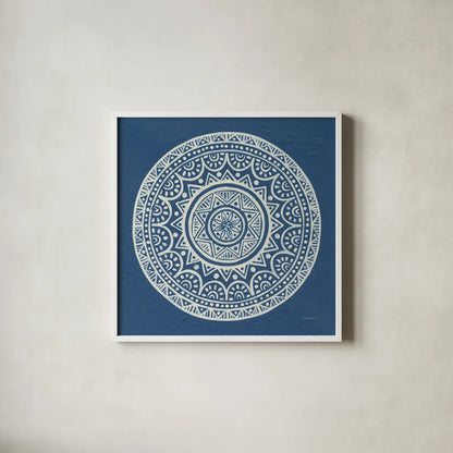Circle Designs II by Kathrine Lovell. Shown in a crisp white glass frame for a clean and minimalist style. Available as an archival giclee rolled canvas, fine art paper, or poster print. SKU 32446a.