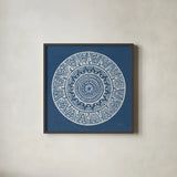 Circle Designs III by Kathrine Lovell. Shown in a sleek black glass frame for a contemporary gallery look. Available as an archival giclee rolled canvas, fine art paper, or poster print. SKU 32447a.