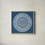 Circle Designs III by Kathrine Lovell. Shown in a natural wood glass frame for a timeless modern aesthetic. Available as an archival giclee rolled canvas, fine art paper, or poster print. SKU 32447a.