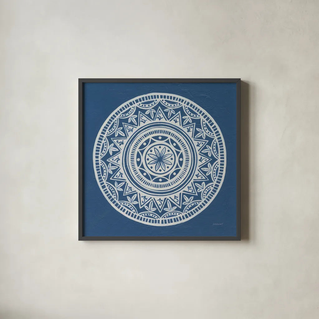 Circle Designs IV by Kathrine Lovell. Shown in a sleek black glass frame for a contemporary gallery look. Available as an archival giclee rolled canvas, fine art paper, or poster print. SKU 32448a.