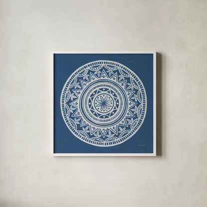 Circle Designs IV by Kathrine Lovell. Shown in a crisp white glass frame for a clean and minimalist style. Available as an archival giclee rolled canvas, fine art paper, or poster print. SKU 32448a.
