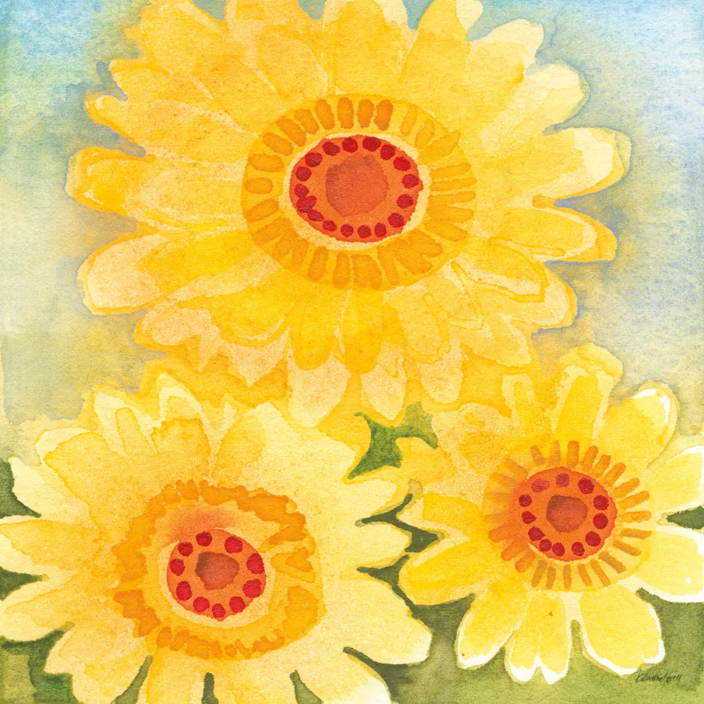 Daisy Day II by Kathrine Lovell. SKU 85515a. Archival Giclee Fine art print for wall decor.