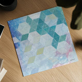 Disappearing Triangles by Kathrine Lovell. Shown as a detailed flat fine art print, highlighting archival giclee quality. Available as an archival giclee rolled canvas, fine art paper, or poster print. SKU 77882a.