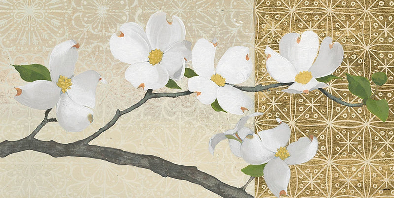 Dogwood on Gold Crop by Kathrine Lovell