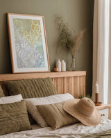 Ecstatic I by Kathrine Lovell. shown as a paper print in a natural frame. Available as a archival giclee rolled canvas, fine art paper, or poster print. SKU 77878h.