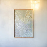 Ecstatic I by Kathrine Lovell. shown as a paper print in a natural frame. Available as a archival giclee rolled canvas, fine art paper, or poster print. SKU 77878h.