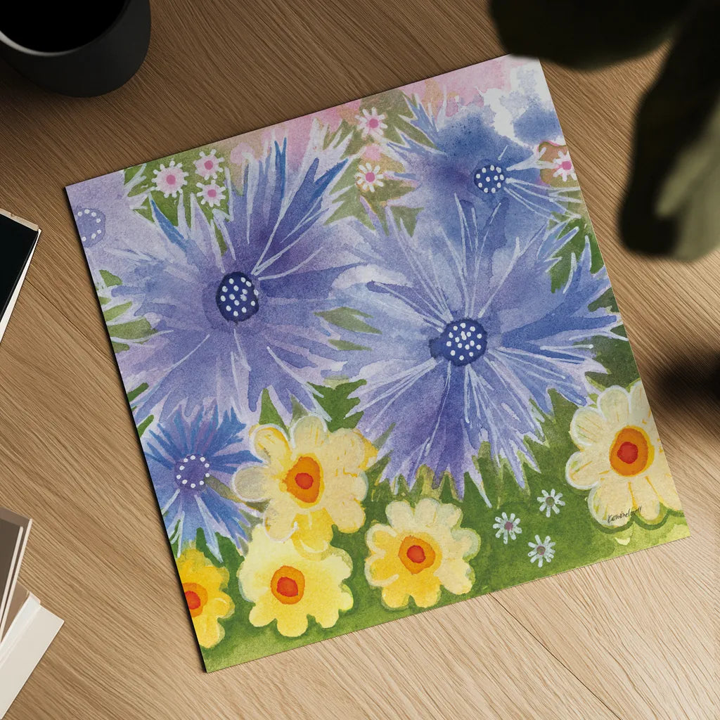 Fairy Garden I by Kathrine Lovell. Shown as a detailed flat fine art print, highlighting archival giclee quality. Available as an archival giclee rolled canvas, fine art paper, or poster print. SKU 84785a.