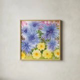 Fairy Garden II by Kathrine Lovell. Shown in a natural wood glass frame for a timeless modern aesthetic. Available as an archival giclee rolled canvas, fine art paper, or poster print. SKU 84786a.