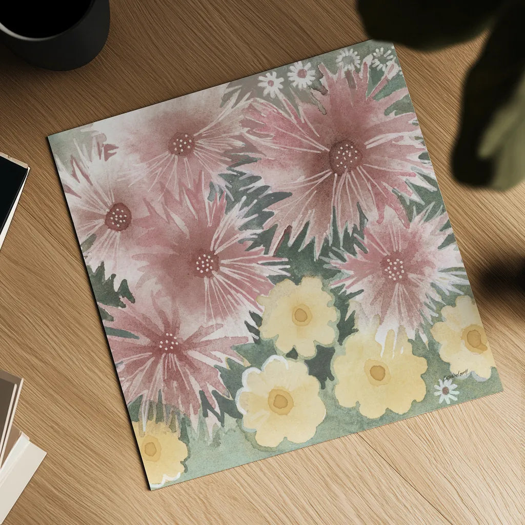 Fairy Garden II Pastel by Kathrine Lovell. Shown as a detailed flat fine art print, highlighting archival giclee quality. Available as an archival giclee rolled canvas, fine art paper, or poster print. SKU 88128a.