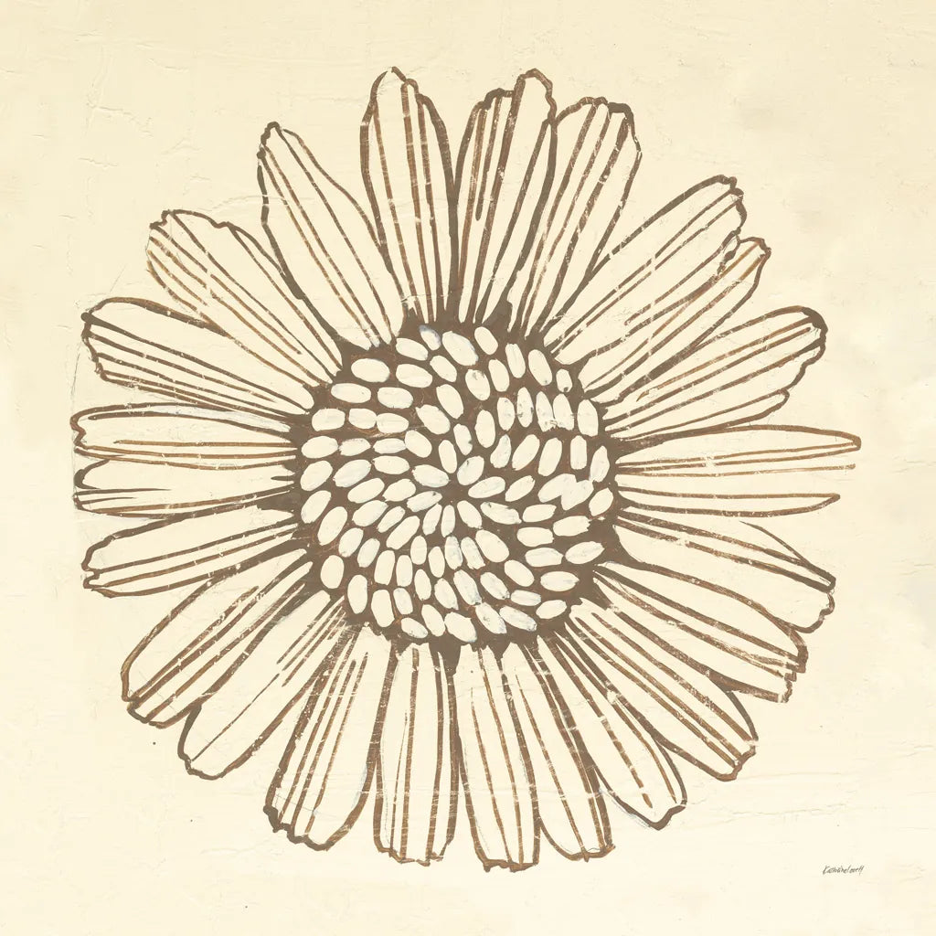 Farmhouse Sunflower by Kathrine Lovell. SKU 71620a. Archival Giclee Fine art print for wall decor.