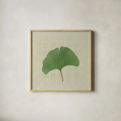 Forest Leaves IV no Lines by Kathrine Lovell. Shown in a natural wood glass frame for a timeless modern aesthetic. Available as an archival giclee rolled canvas, fine art paper, or poster print. SKU 33734a.