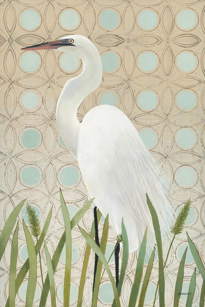 Free as a Bird Egret by Kathrine Lovell. SKU 58945h. Archival Giclee Fine art print for wall decor.