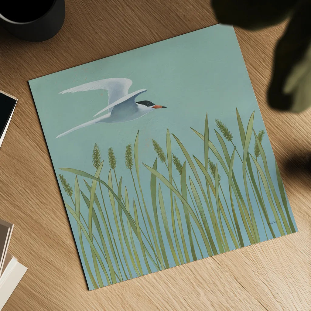 Free as a Bird I by Kathrine Lovell. Shown as a detailed flat fine art print, highlighting archival giclee quality. Available as an archival giclee rolled canvas, fine art paper, or poster print. SKU 28140a.