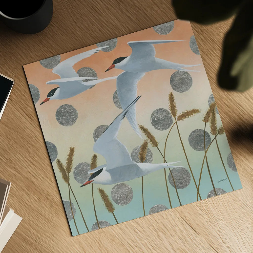 Free as a Bird II by Kathrine Lovell. Shown as a detailed flat fine art print, highlighting archival giclee quality. Available as an archival giclee rolled canvas, fine art paper, or poster print. SKU 28141a.