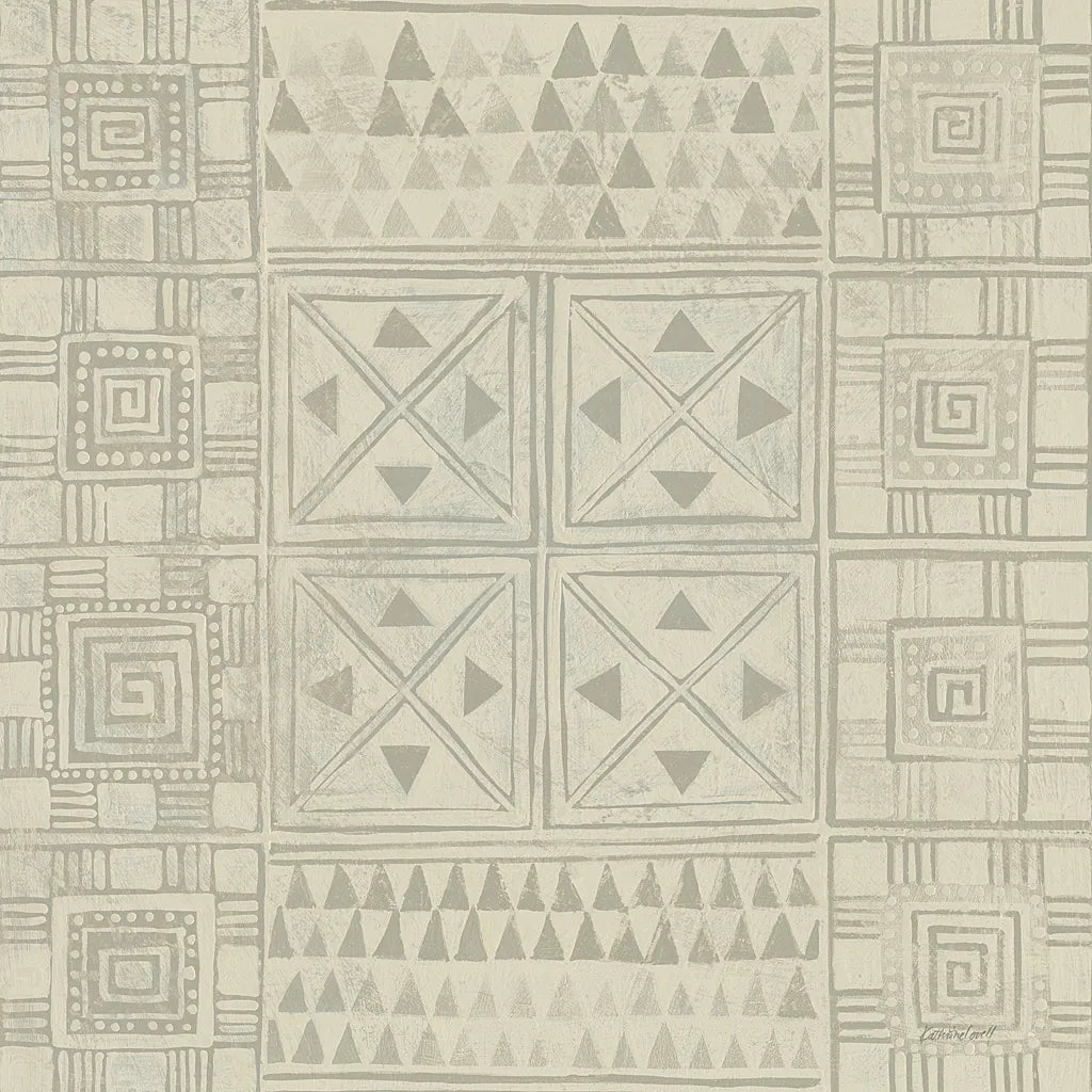 Geometric Tone on Tone II Dark by Kathrine Lovell. SKU 30070a. Archival Giclee Fine art print for wall decor.