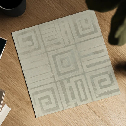 Geometric Tone on Tone III Dark by Kathrine Lovell. Shown as a detailed flat fine art print, highlighting archival giclee quality. Available as an archival giclee rolled canvas, fine art paper, or poster print. SKU 30071a.