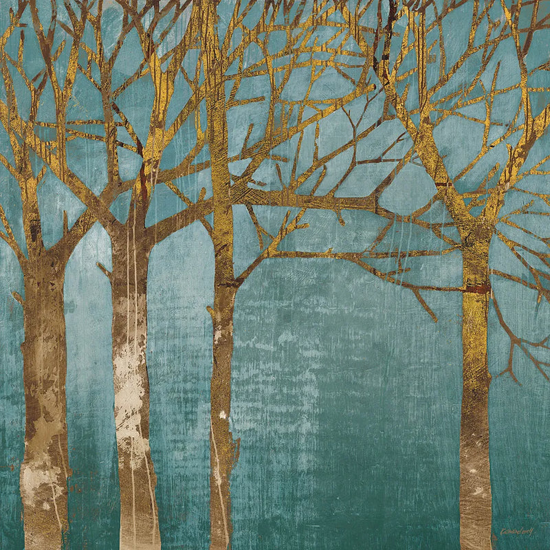 Golden Day Turquoise by Kathrine Lovell. SKU 10379a. Archival Giclee Fine art print for wall decor.