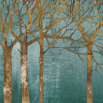 Golden Day Turquoise by Kathrine Lovell. SKU 14860a. Archival Giclee Fine art print for wall decor.