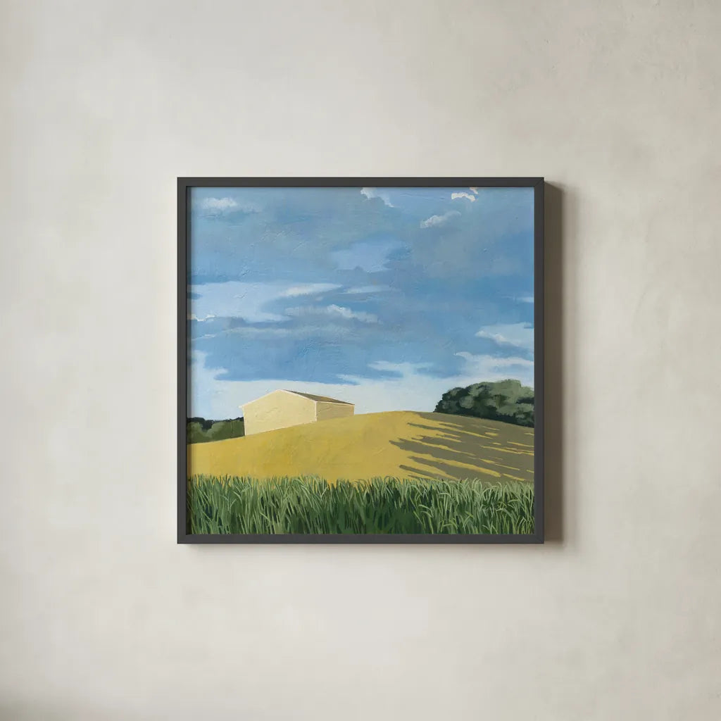 Helgers by Kathrine Lovell. Shown in a sleek black glass frame for a contemporary gallery look. Available as an archival giclee rolled canvas, fine art paper, or poster print. SKU 58640a.