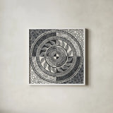 Hemma I BC by Kathrine Lovell. Shown in a crisp white glass frame for a clean and minimalist style. Available as an archival giclee rolled canvas, fine art paper, or poster print. SKU 63088a.