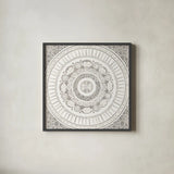 Hemma IV Neutral Crop by Kathrine Lovell. Shown in a sleek black glass frame for a contemporary gallery look. Available as an archival giclee rolled canvas, fine art paper, or poster print. SKU 64003a.