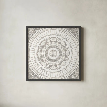 Hemma IV Neutral Crop by Kathrine Lovell. Shown in a sleek black glass frame for a contemporary gallery look. Available as an archival giclee rolled canvas, fine art paper, or poster print. SKU 64003a.