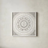 Hemma IV Neutral Crop by Kathrine Lovell. Shown in a crisp white glass frame for a clean and minimalist style. Available as an archival giclee rolled canvas, fine art paper, or poster print. SKU 64003a.