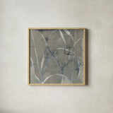 In the Garden II Gray by Kathrine Lovell. Shown in a natural wood glass frame for a timeless modern aesthetic. Available as an archival giclee rolled canvas, fine art paper, or poster print. SKU 42229a.