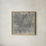 In the Garden III Gray by Kathrine Lovell. Shown in a natural wood glass frame for a timeless modern aesthetic. Available as an archival giclee rolled canvas, fine art paper, or poster print. SKU 42230a.