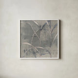 In the Garden III Gray by Kathrine Lovell. Shown in a crisp white glass frame for a clean and minimalist style. Available as an archival giclee rolled canvas, fine art paper, or poster print. SKU 42230a.