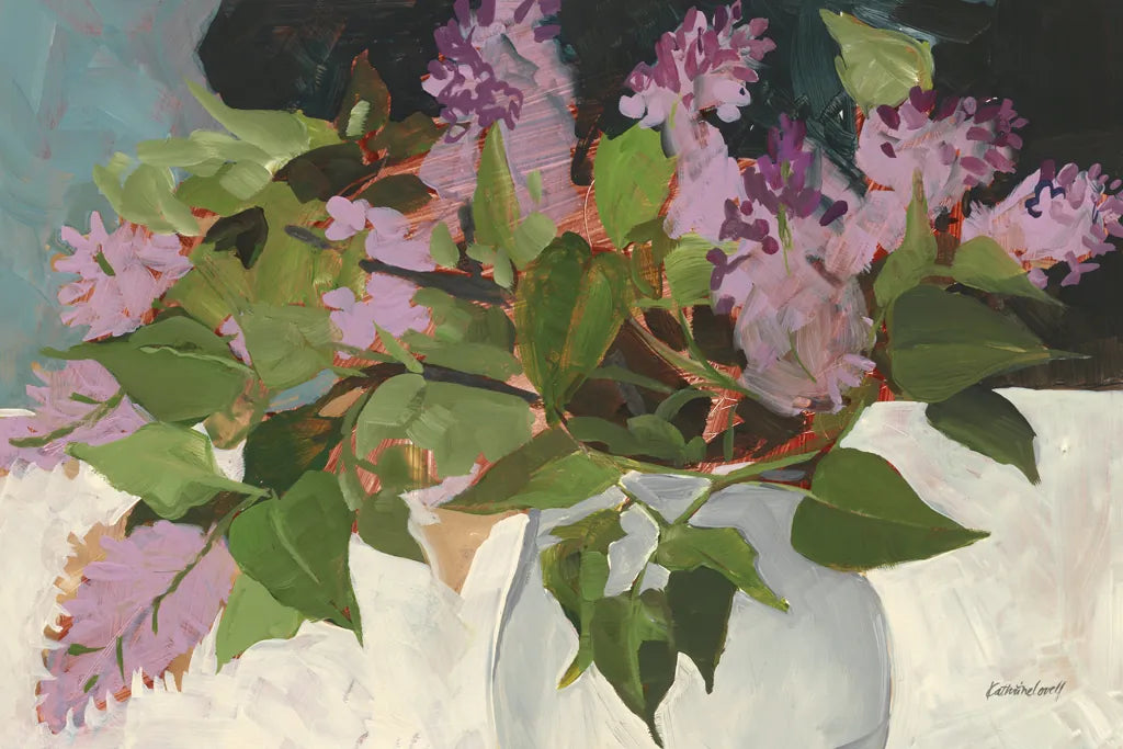 June Lilacs by Kathrine Lovell. SKU 42556i. Archival Giclee Fine art print for wall decor.