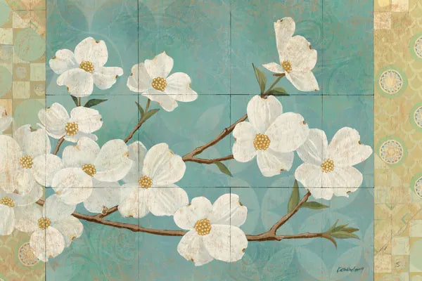 Kimono Blossoms by Kathrine Lovell. SKU 2757i. Archival Giclee Fine art print for wall decor.