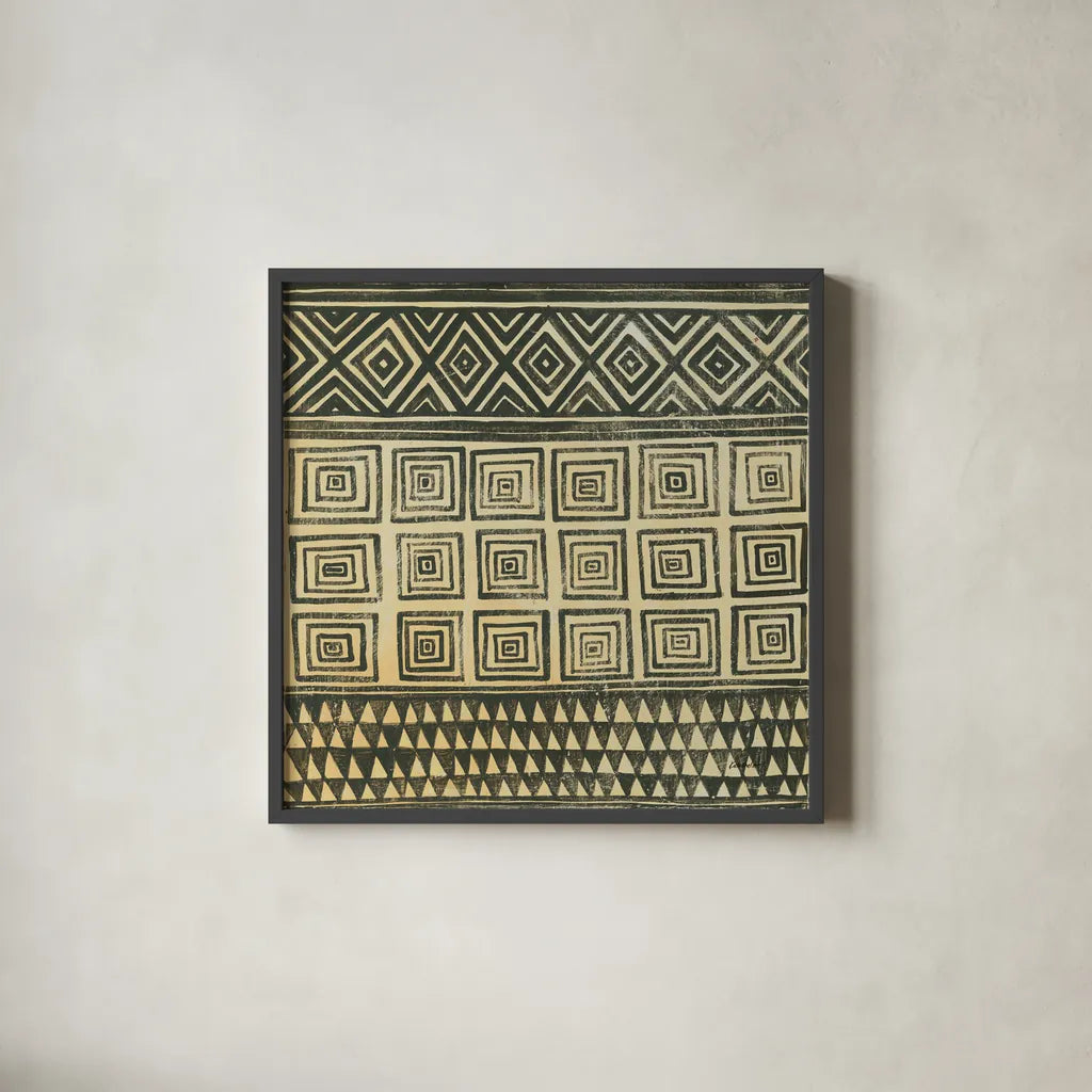 Kuba I by Kathrine Lovell. Shown in a sleek black glass frame for a contemporary gallery look. Available as an archival giclee rolled canvas, fine art paper, or poster print. SKU 28119a.