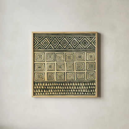 Kuba I by Kathrine Lovell. Shown in a natural wood glass frame for a timeless modern aesthetic. Available as an archival giclee rolled canvas, fine art paper, or poster print. SKU 28119a.