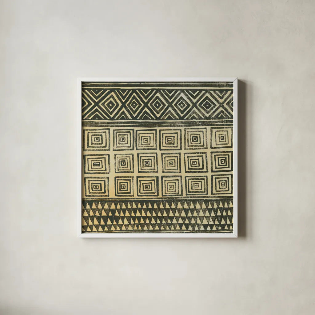 Kuba I by Kathrine Lovell. Shown in a crisp white glass frame for a clean and minimalist style. Available as an archival giclee rolled canvas, fine art paper, or poster print. SKU 28119a.