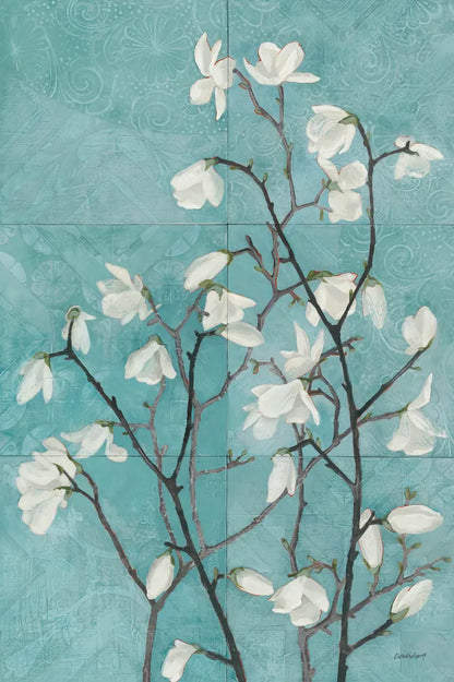 Magnolia Branch by Kathrine Lovell. SKU 28421h. Archival Giclee Fine art print for wall decor.