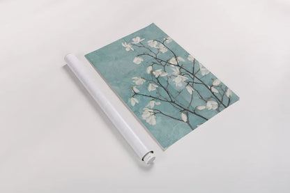 Magnolia Branch by Kathrine Lovell. shown as a rolled paper print. Available as archival giclee rolled canvas, fine art paper, or poster print. SKU 28421h.