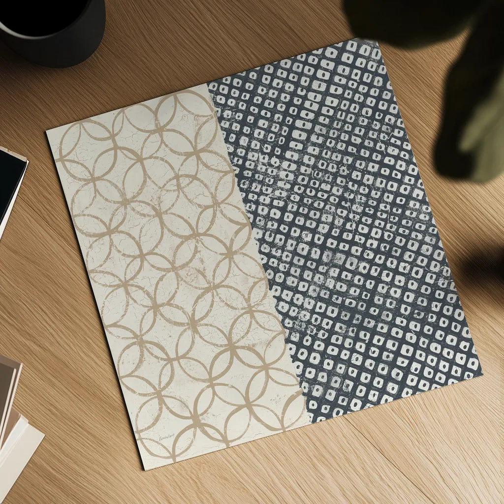 Maki Tile III by Kathrine Lovell. Shown as a detailed flat fine art print, highlighting archival giclee quality. Available as an archival giclee rolled canvas, fine art paper, or poster print. SKU 55280a.