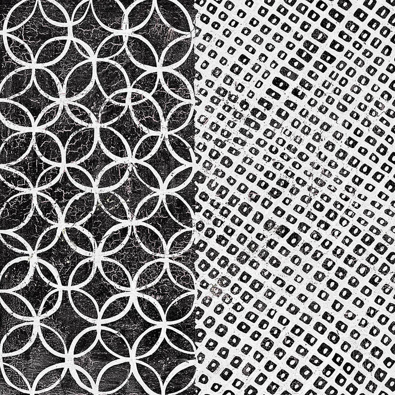 Maki Tile III BW by Kathrine Lovell. SKU 25403a. Archival Giclee Fine art print for wall decor.