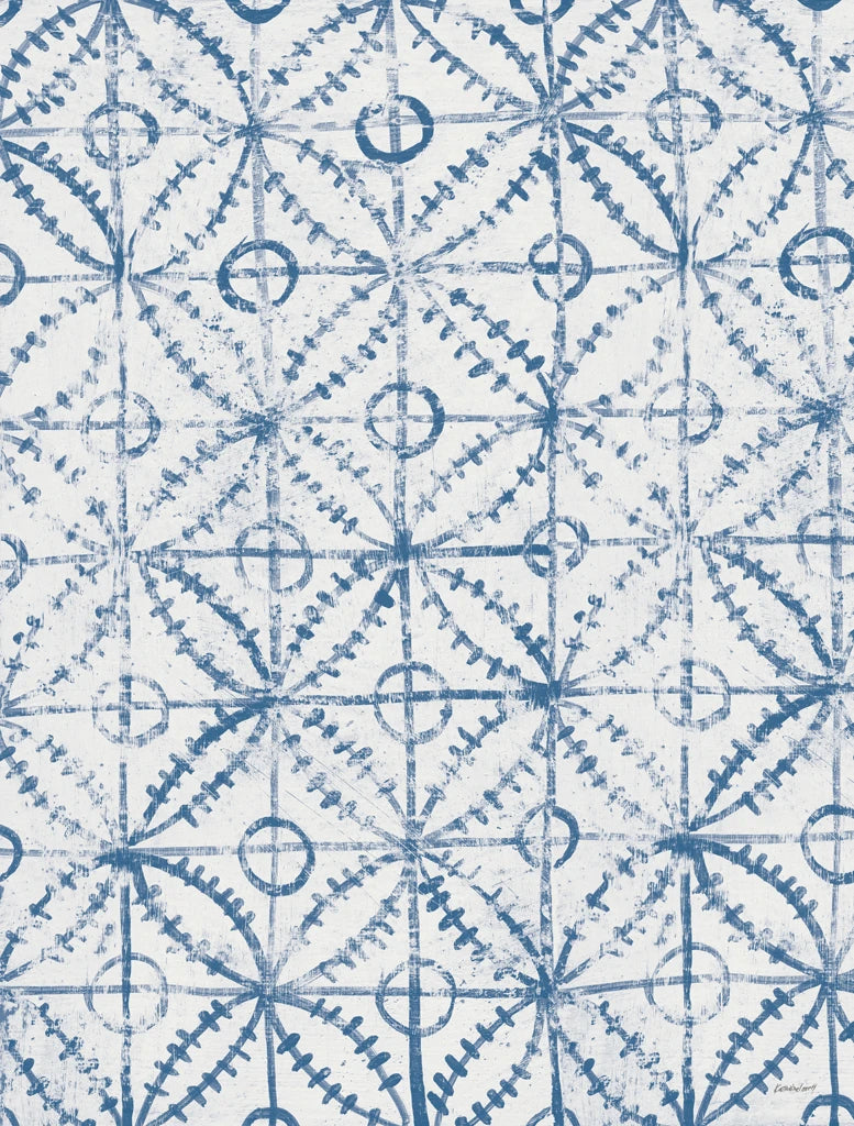 Maki Tile Panel I Crop I Blue by Kathrine Lovell