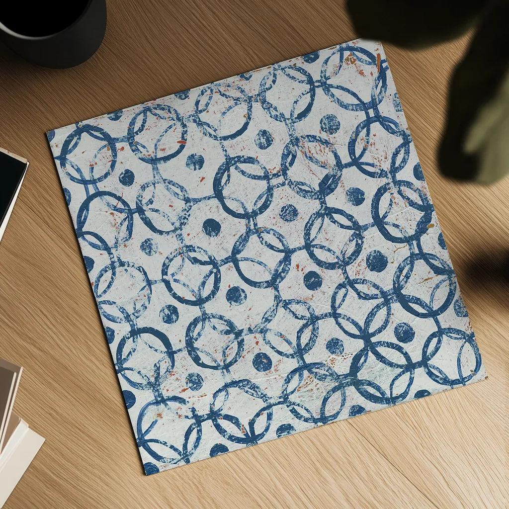 Maki Tile XII by Kathrine Lovell. Shown as a detailed flat fine art print, highlighting archival giclee quality. Available as an archival giclee rolled canvas, fine art paper, or poster print. SKU 24428a.