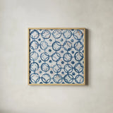 Maki Tile XII by Kathrine Lovell. Shown in a natural wood glass frame for a timeless modern aesthetic. Available as an archival giclee rolled canvas, fine art paper, or poster print. SKU 24428a.
