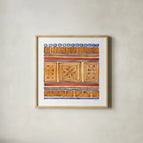 Mix and Match I by Kathrine Lovell. Shown in a natural wood glass frame for a timeless modern aesthetic. Available as an archival giclee rolled canvas, fine art paper, or poster print. SKU 84975a.