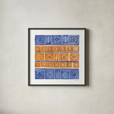Mix and Match II by Kathrine Lovell. Shown in a sleek black glass frame for a contemporary gallery look. Available as an archival giclee rolled canvas, fine art paper, or poster print. SKU 84976a.