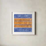 Mix and Match II by Kathrine Lovell. Shown in a crisp white glass frame for a clean and minimalist style. Available as an archival giclee rolled canvas, fine art paper, or poster print. SKU 84976a.