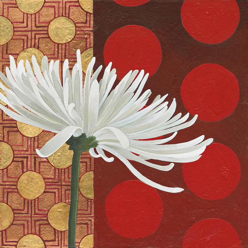 Morning Chrysanthemum I by Kathrine Lovell. SKU 28128a. Archival Giclee Fine art print for wall decor.