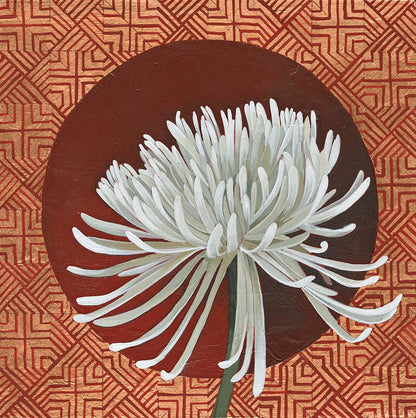 Morning Chrysanthemum III by Kathrine Lovell. SKU 28130a. Archival Giclee Fine art print for wall decor.